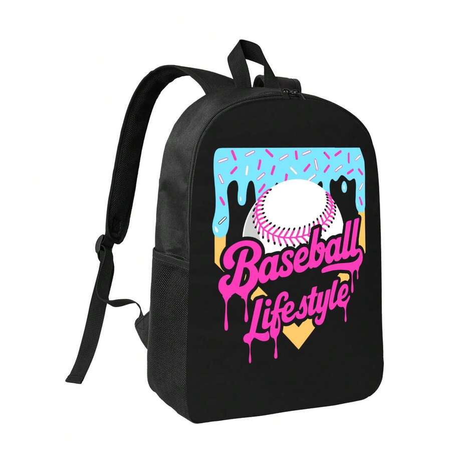 Baseball Drip Design Backpack  - đánh giá và giá Laptop Backpack 15.6