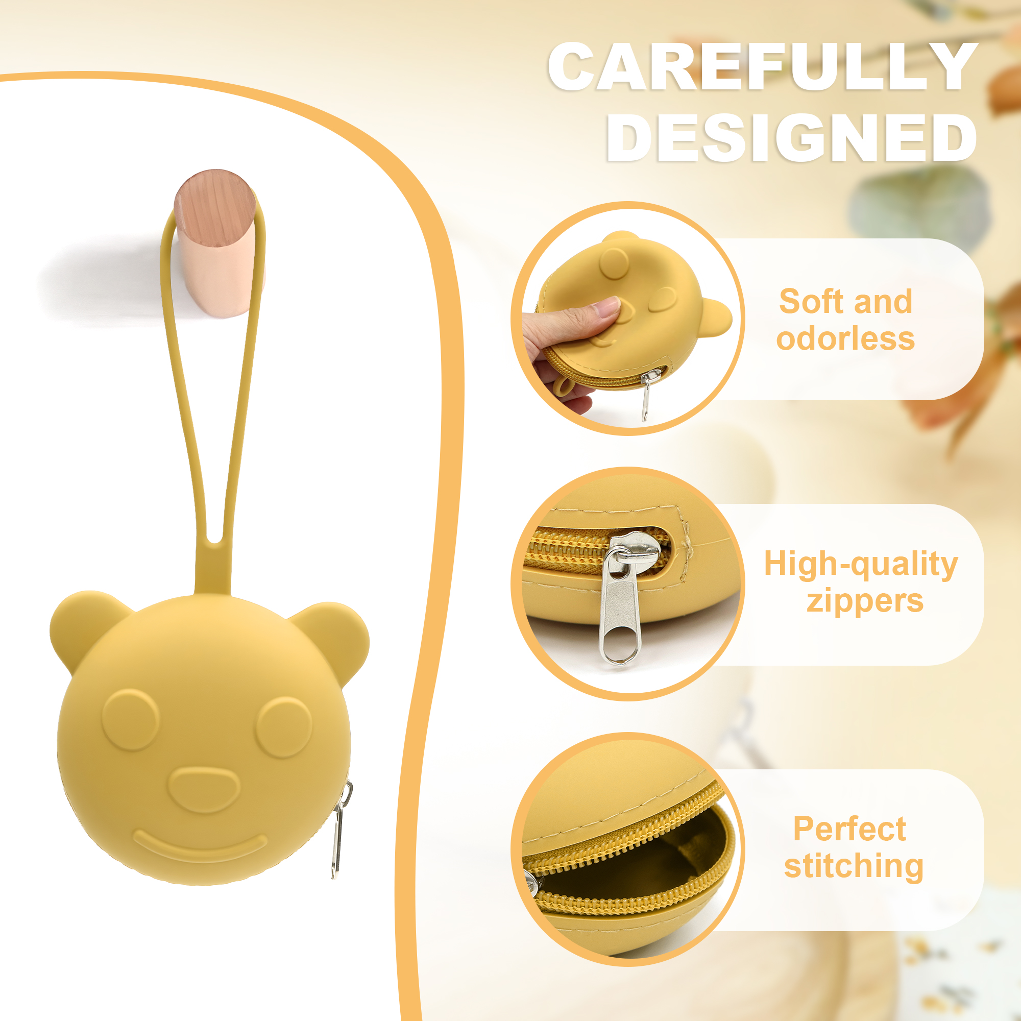 Portable silicone pacifier bag - đánh giá và giá Backpack Diaper Bag