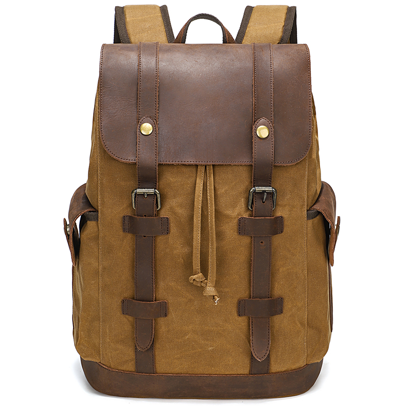 Men's Backpack Vintage Waxed C - đánh giá và giá Leather Backpack Vintage