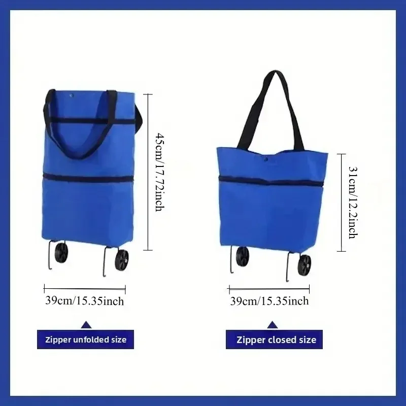 1pc Portable Shopping Cart wit - đánh giá và giá Foldable Backpack Small