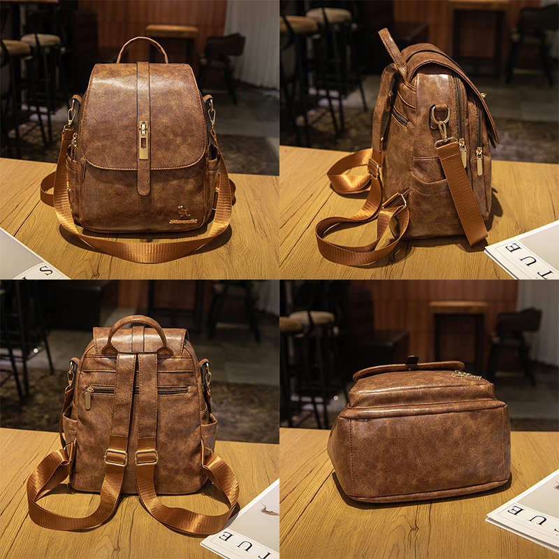 College Women Backpacks Design - đánh giá và giá Leather Backpack Vintage