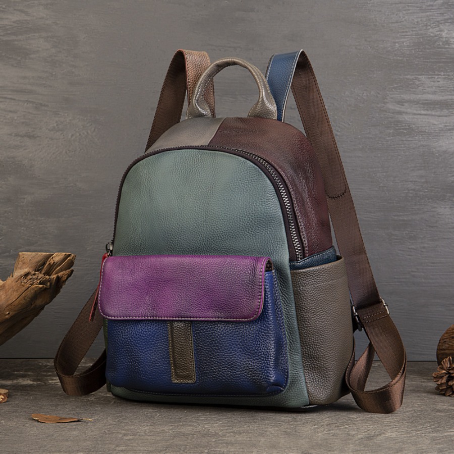 【New Arrival】 Vintage Color Bl - đánh giá và giá Leather Backpack Vintage