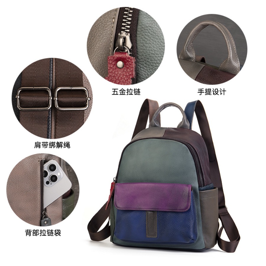【New Arrival】 Vintage Color Bl - đánh giá và giá Leather Backpack Vintage