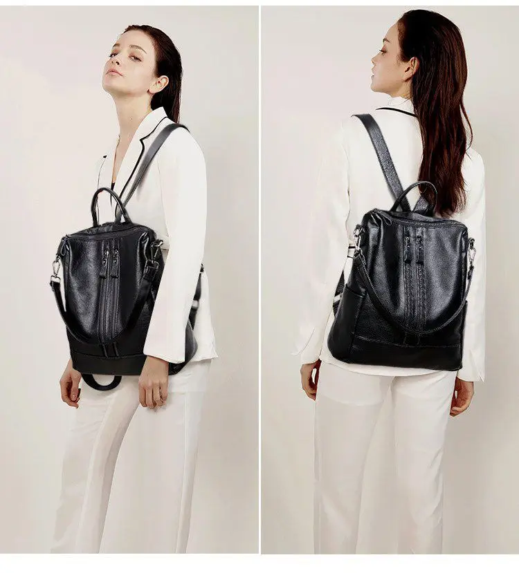 Women Soft Leather Backpack Sc - đánh giá và giá Canvas Backpack Casual