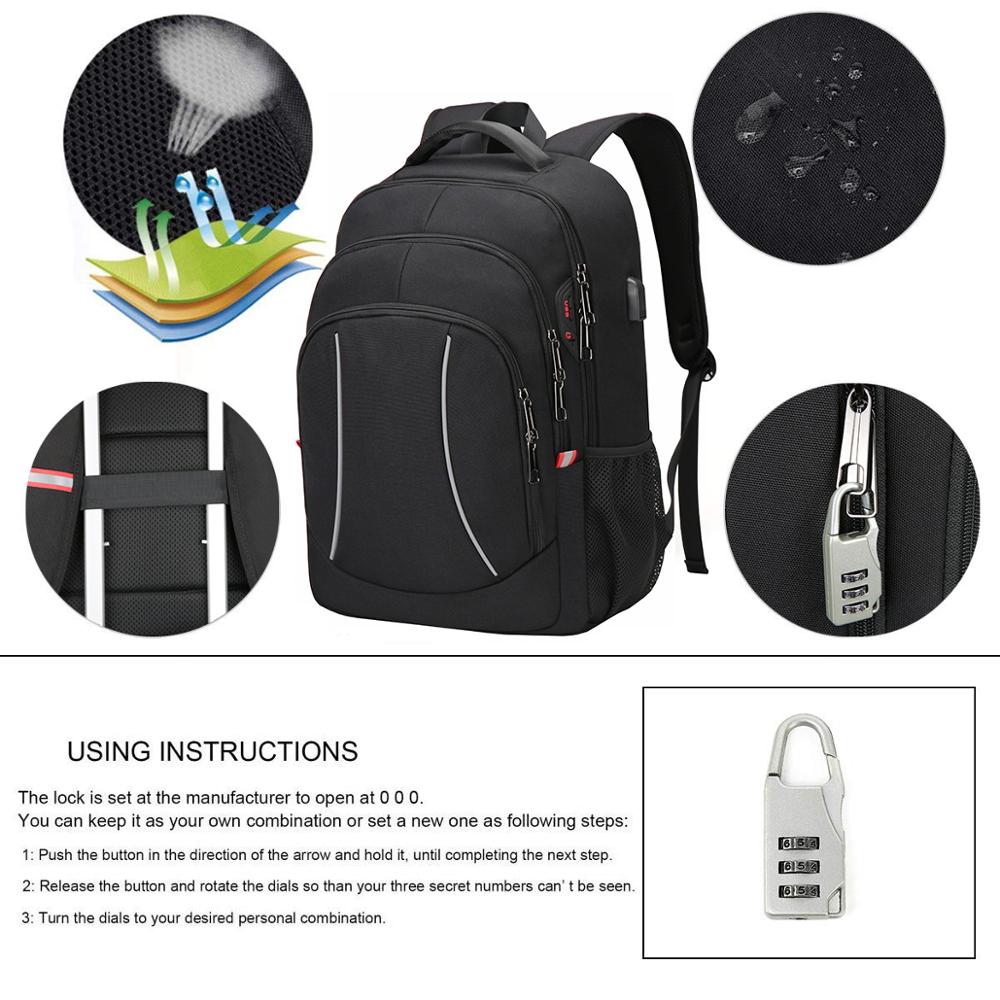 Men Multifuction Travel Laptop - đánh giá và giá Travel Backpack Anti Theft