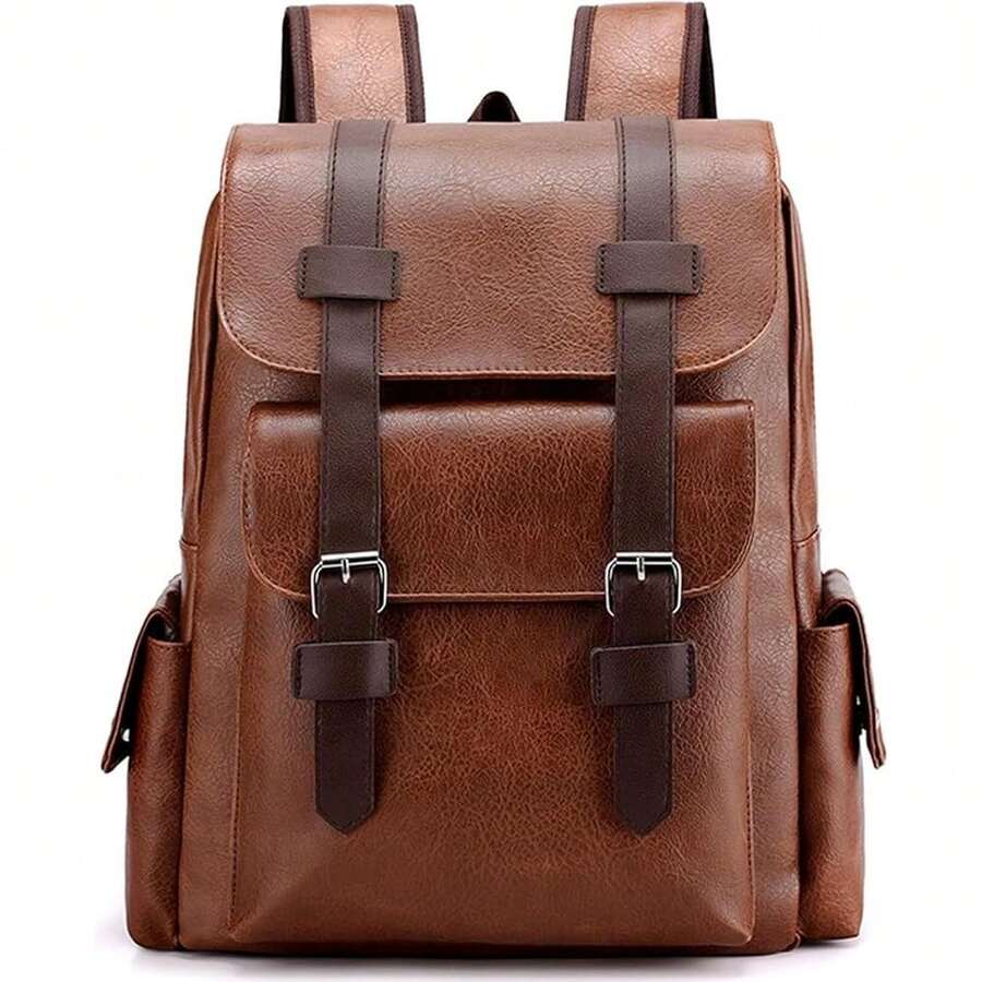 PU Leather Backpack For Men An - đánh giá và giá Leather Backpack Vintage