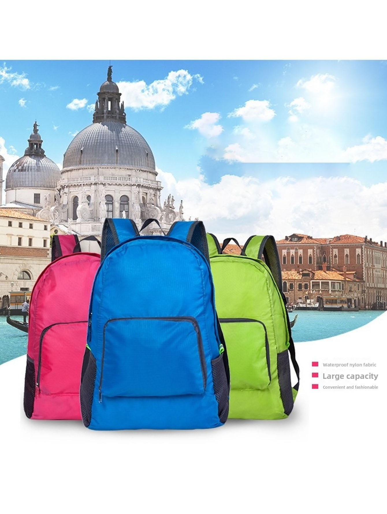 Foldable travel bag, lightweig - đánh giá và giá Foldable Backpack Small