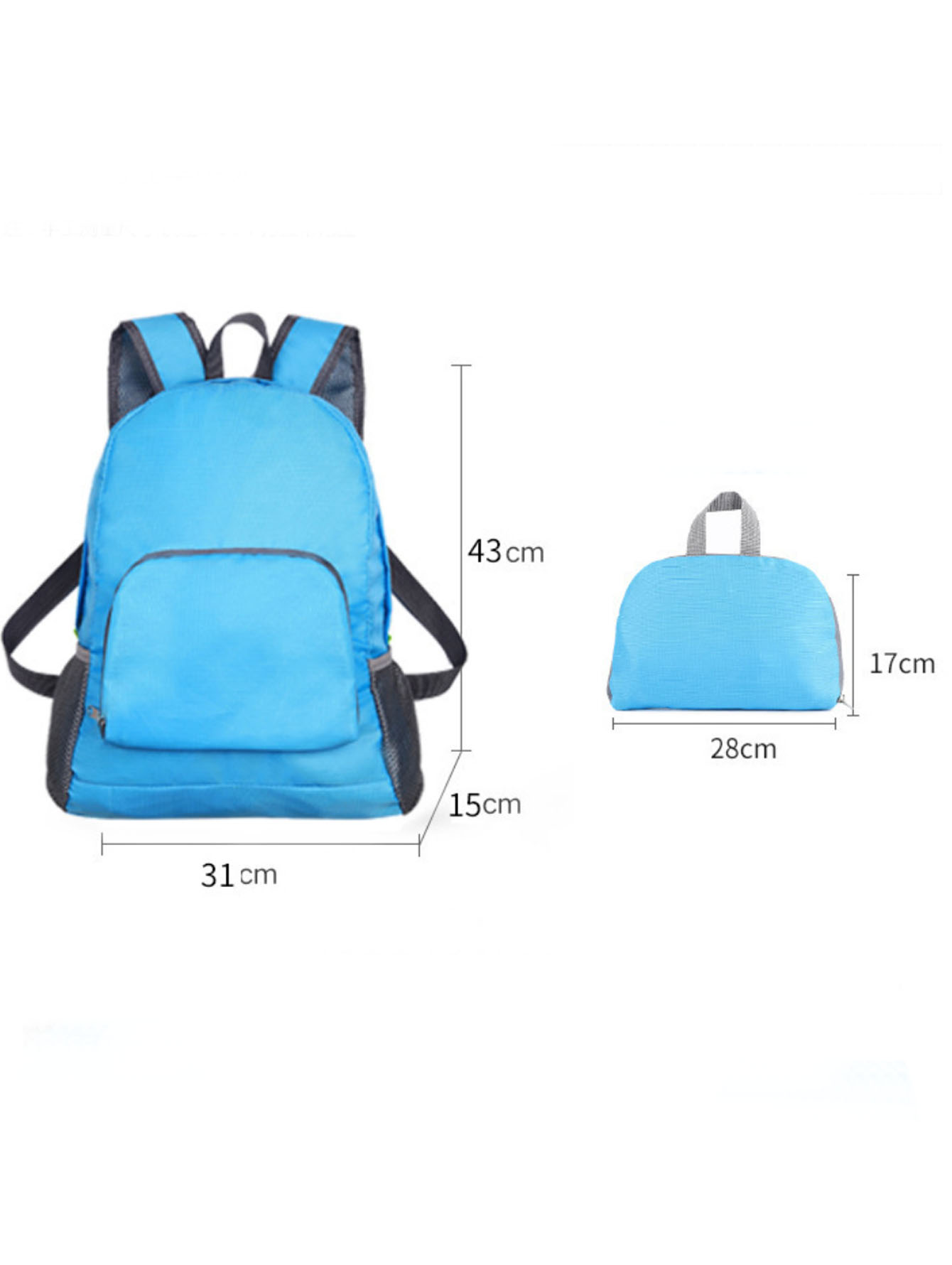 Foldable travel bag, lightweig - đánh giá và giá Foldable Backpack Small