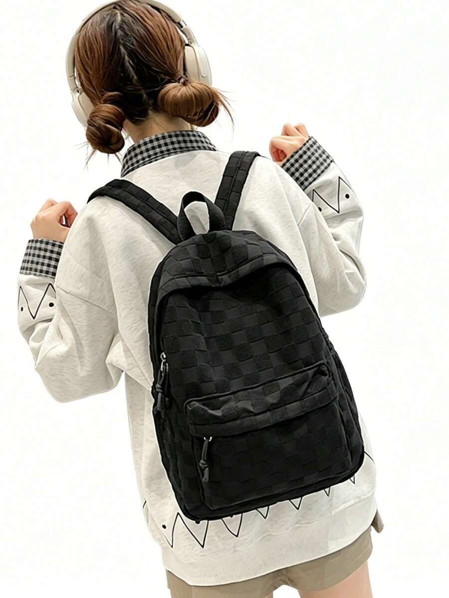 Womens Patchwork Plaid Faux Fu - đánh giá và giá Fashion Backpack Women