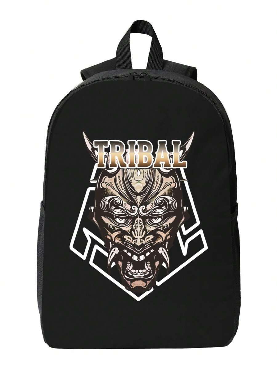 Tribal Demon Print Waterproof  - đánh giá và giá Travel Backpack Anti Theft