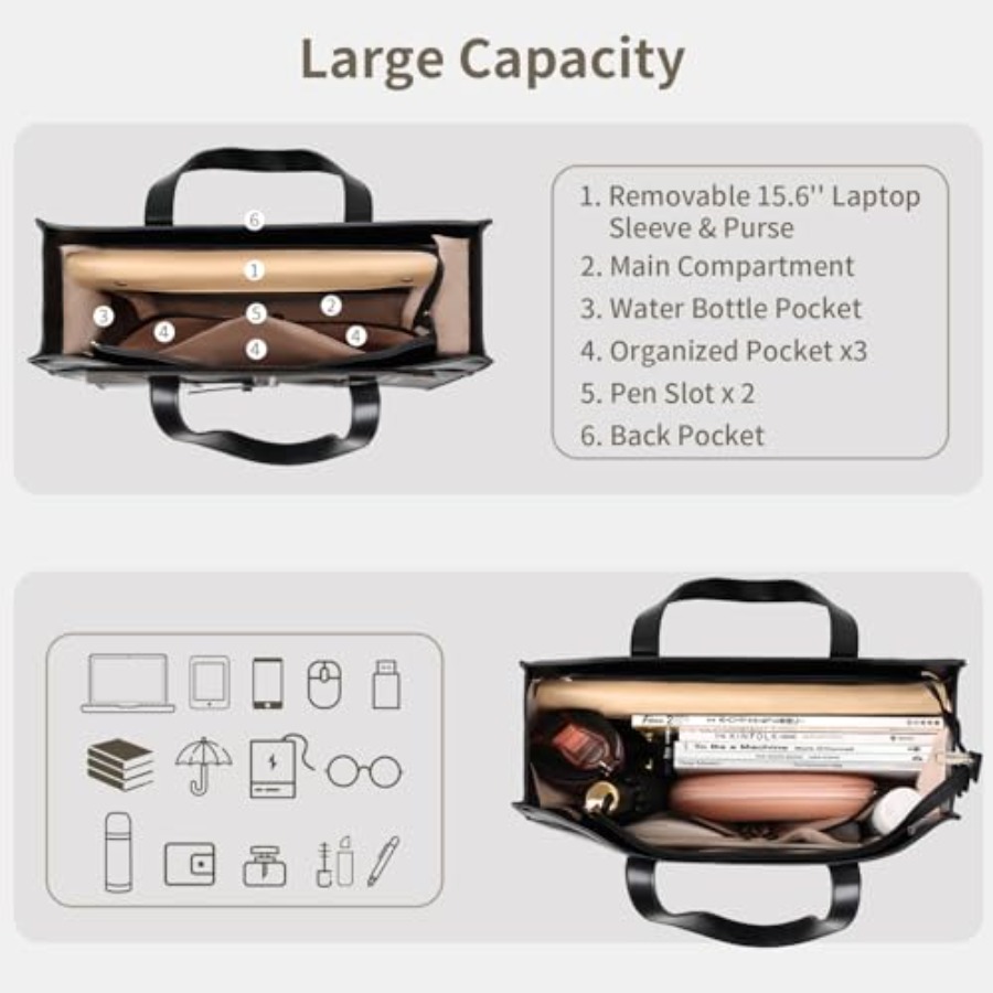 ESTARER Women's Laptop Leather - đánh giá và giá Laptop Sleeve Removable