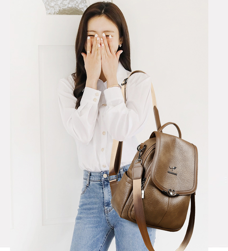 2026 new Ladies Bookbag Rucksa - đánh giá và giá Leather Backpack Vintage