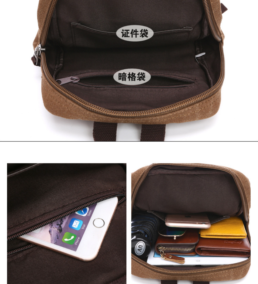 Men's Canvas Mini Backpack Men - đánh giá và giá Sling Backpack Shoulder