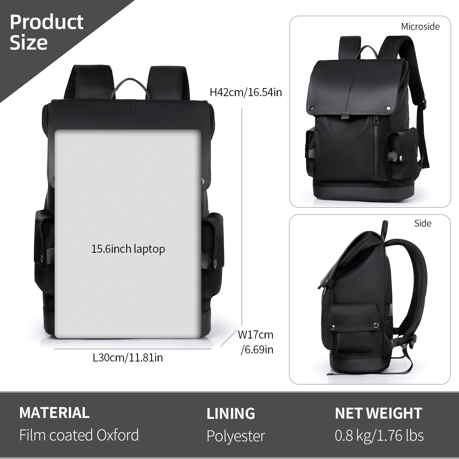 15.6in Laptop Backpack Oxford  - đánh giá và giá Hiking Backpack Waterproof