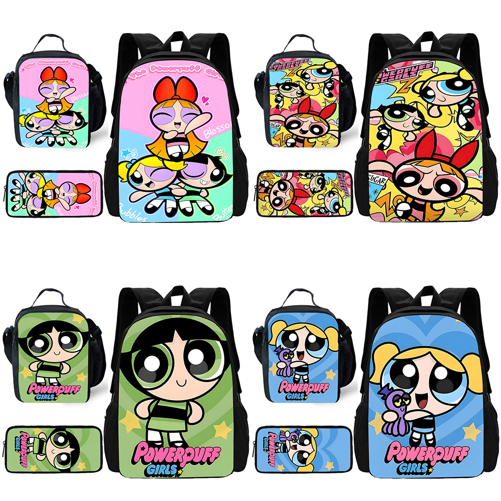 Child Cute Anime Powerpuffs Gi - đánh giá và giá School Backpack Teen
