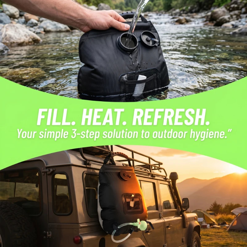 20L Solar Shower Bag Large Cap - đánh giá và giá Hydration Pack Outdoor