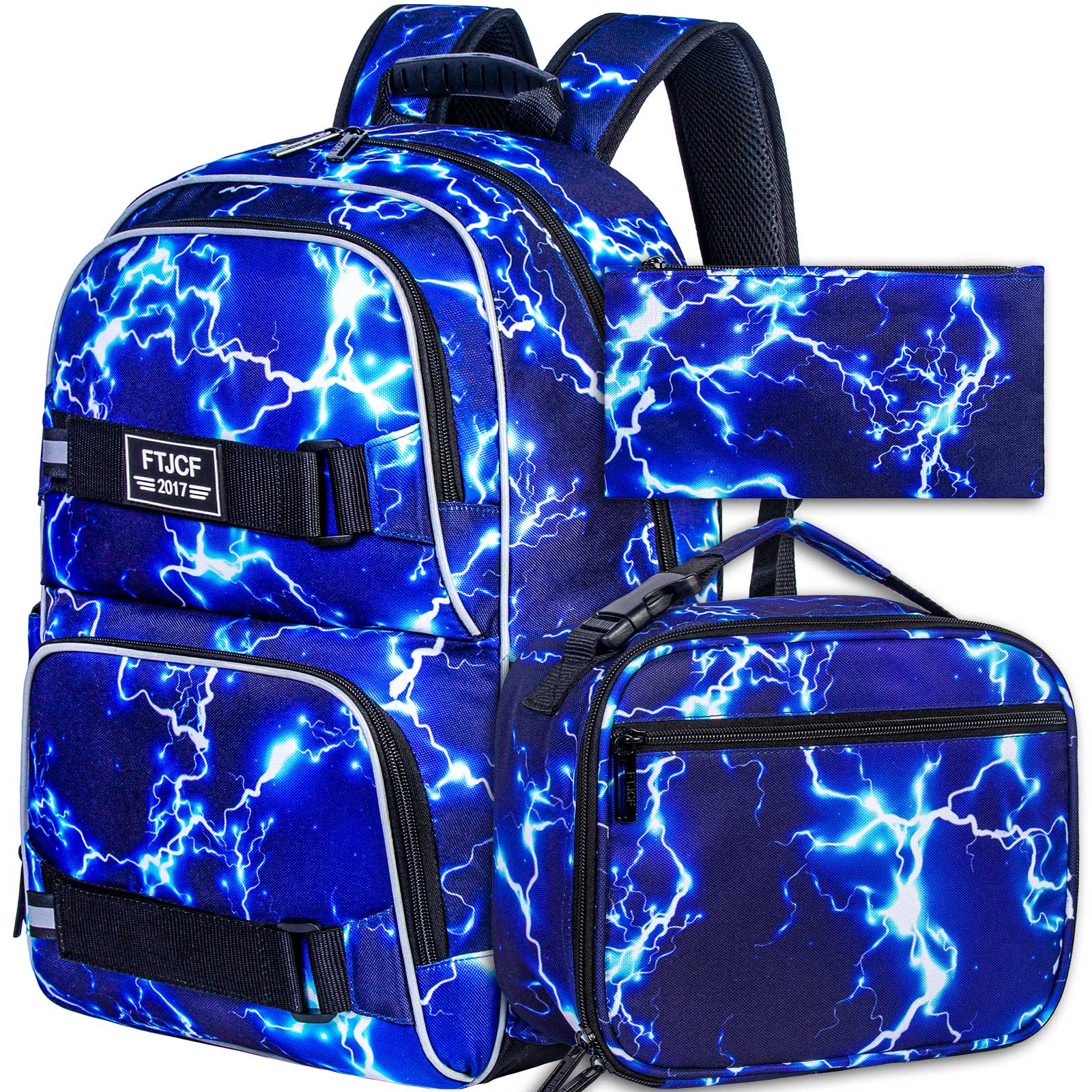 3PCS Lightning boys Backpack,  - đánh giá và giá School Backpack Teen