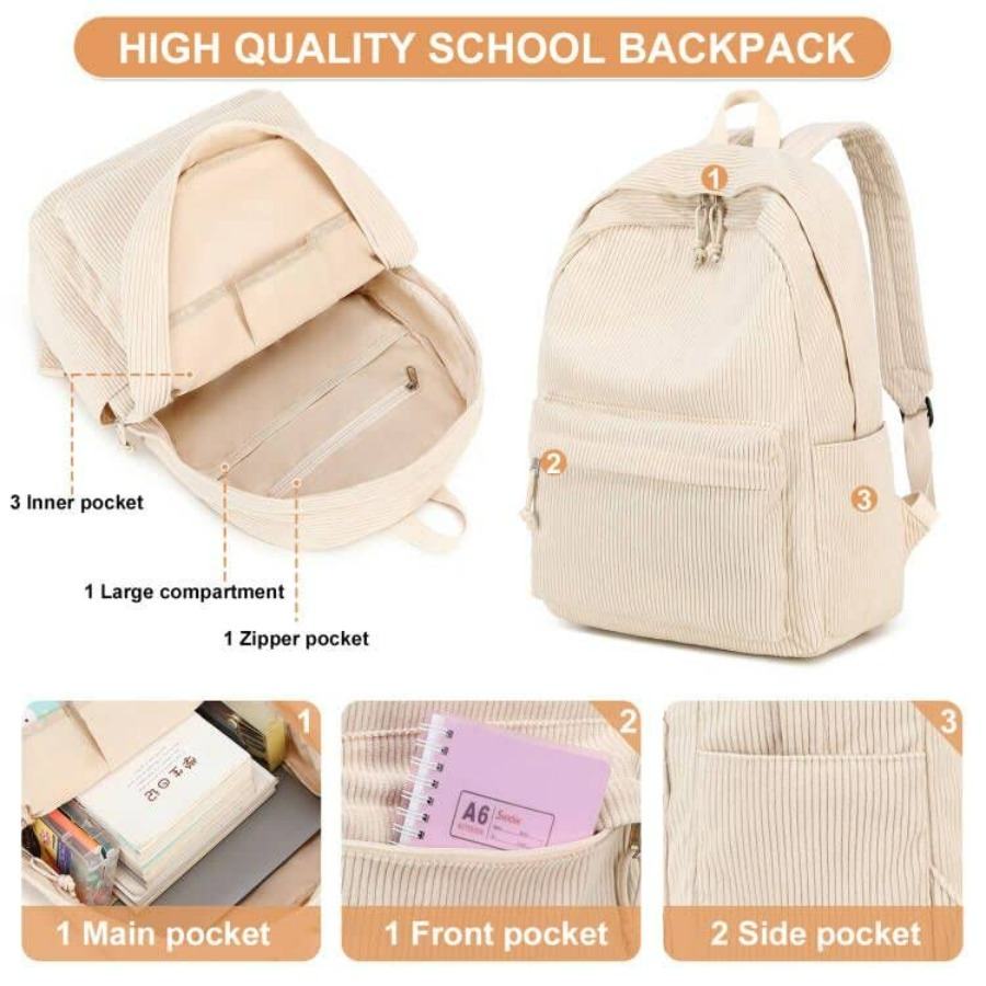School Backpack for Teens Larg - đánh giá và giá Laptop Backpack 15.6