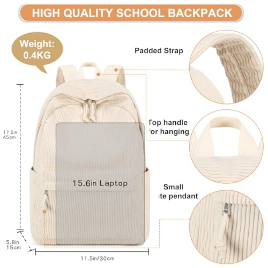 School Backpack for Teens Larg - đánh giá và giá Laptop Backpack 15.6