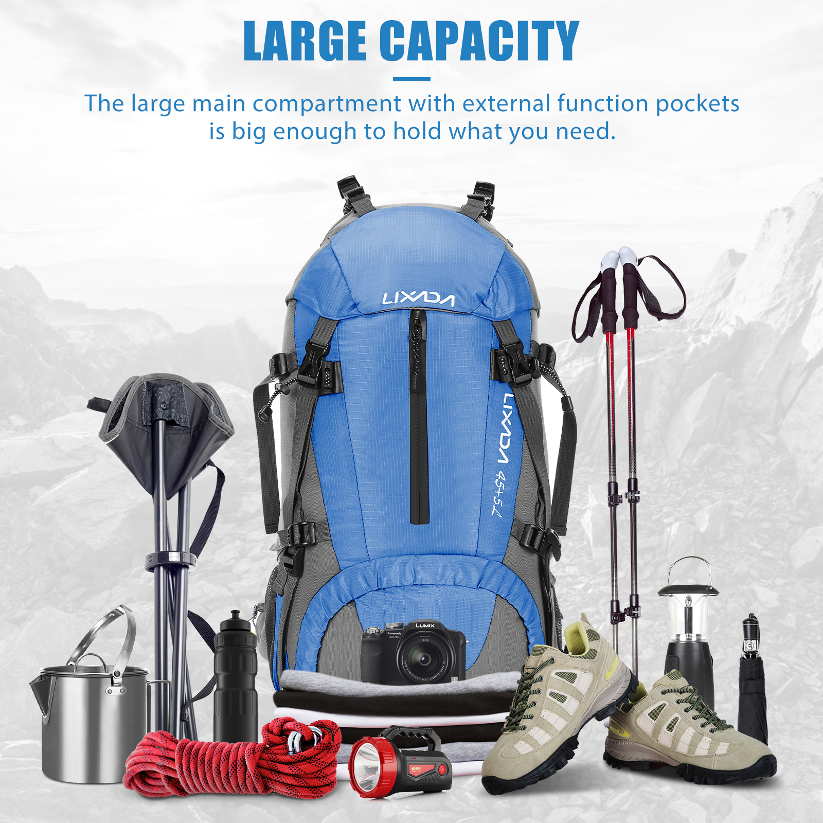 Lixada 50L Large Waterproof Tr - đánh giá và giá Rain Cover Backpack