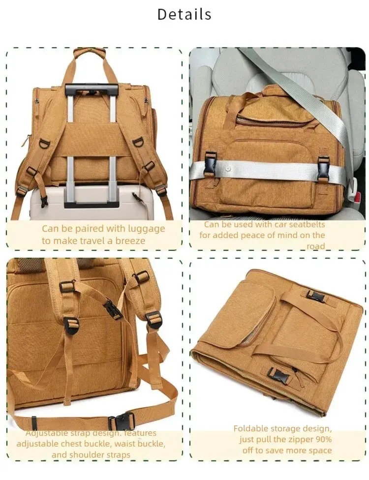 Portable cat bag, expandable l - đánh giá và giá Foldable Backpack Small