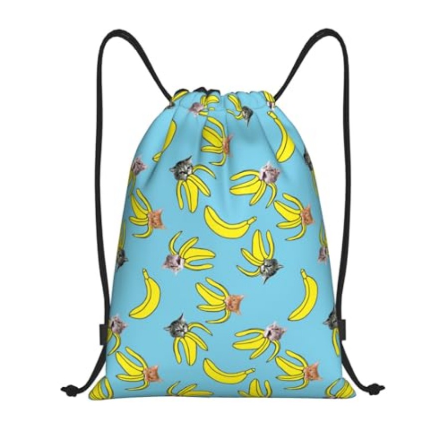 Funny Cat Banana Bananas Draws - đánh giá và giá Drawstring Gym Bag