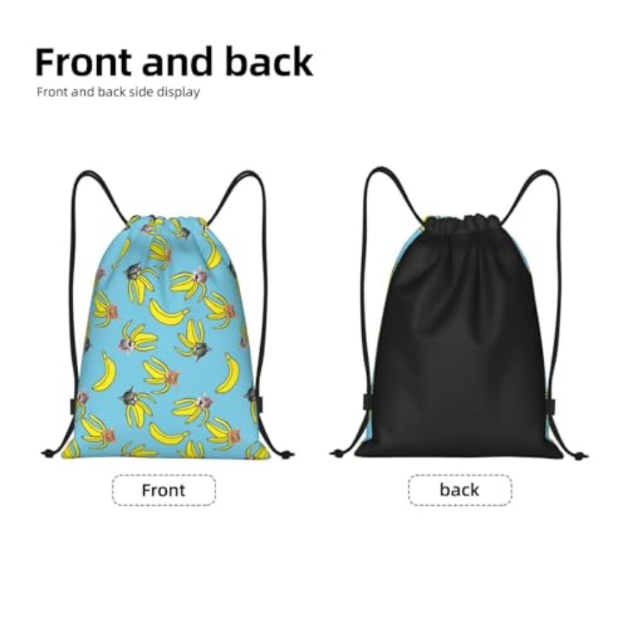 Funny Cat Banana Bananas Draws - đánh giá và giá Drawstring Gym Bag