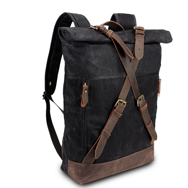 Retro Canvas Leather Backpacks - đánh giá và giá Leather Backpack Vintage